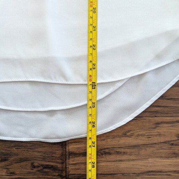 RW&CO peplum keyhole sleeveless top white size XS - Picture 9 of 16